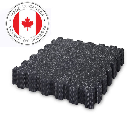 Gorilla 23x23" 0.3" Interlocking Gray Rubber Floor Tile