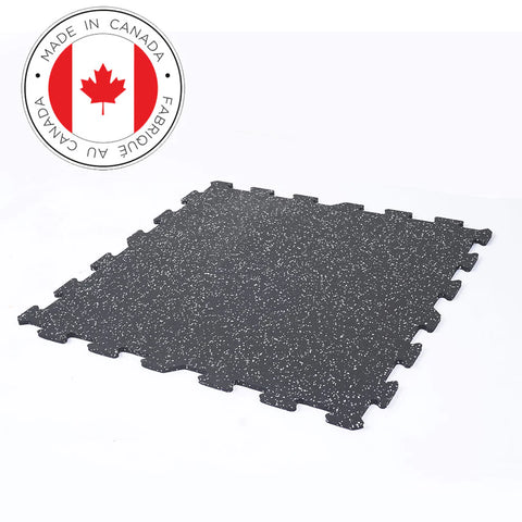 Gorilla 23x23" 0.3" Interlocking Gray Rubber Floor Tile