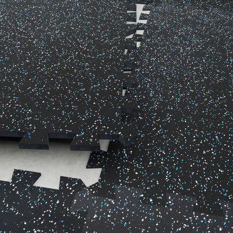 Gorilla 23x23" 0.3" Interlocking Gray Rubber Floor Tile