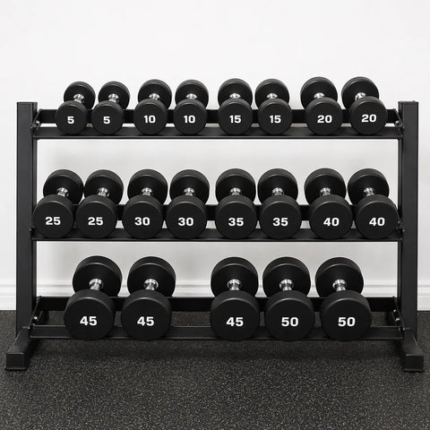 FNE Commercial Urethane Dumbbell 5-50lb Set