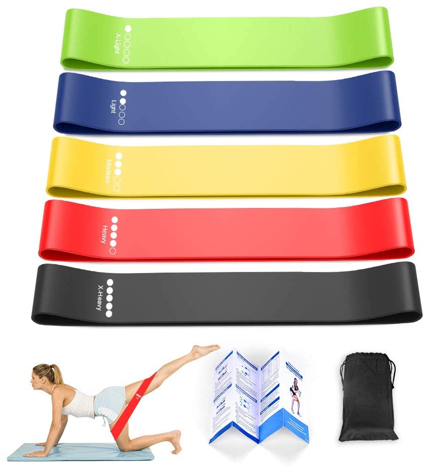 Natural Latex Resistance Bands – Set of 5 - Timi Gym