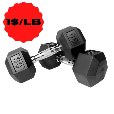 Vice-Versus Premium Rubber Hex Dumbbell
