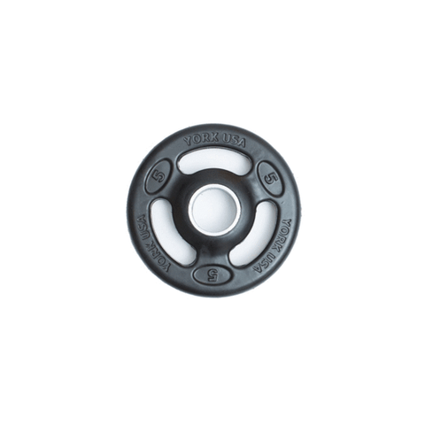 YORK Rubber Grip Olympic Plate (2.5-45 lbs)