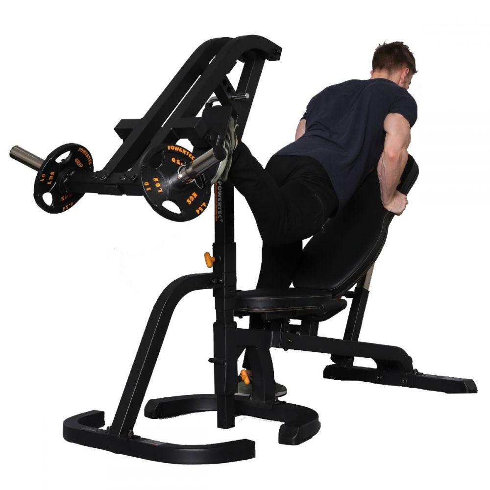 Leg press outlet attachment for bench